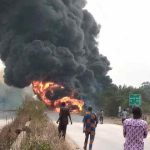 Burning truck