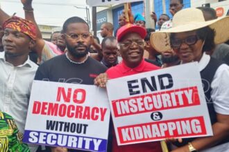Tensions Rise as Protesters and Counter-Protesters Clash Under Ikeja Bridge on Democracy Day